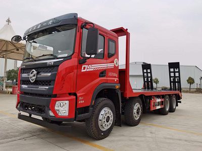 東風華神前四后八大挖機平板拖車，新款DV5駕駛室，350馬力發動機，13噸后橋，咨詢有優惠：13607281988
